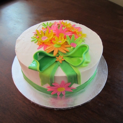 Flower Bouquet Shower Cake