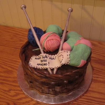 Knitting Basket Cake