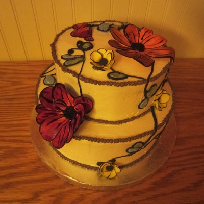 Gluten-Free Flowery Bridal Shower Cake