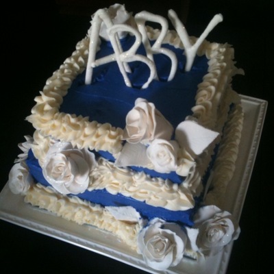 Periwinkle Blue Birthday Cake