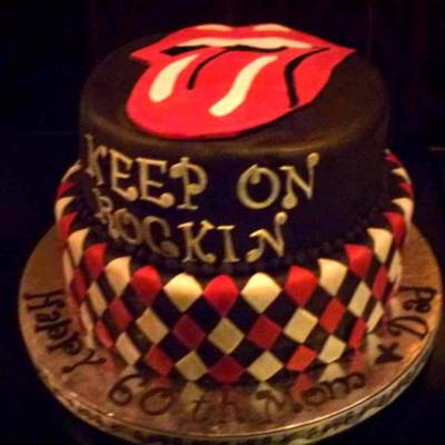 Rolling Stones Themed Cake
