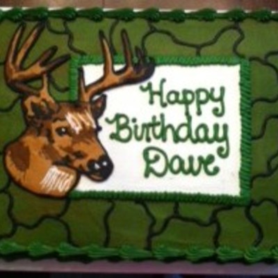 Deer And Camo Cake