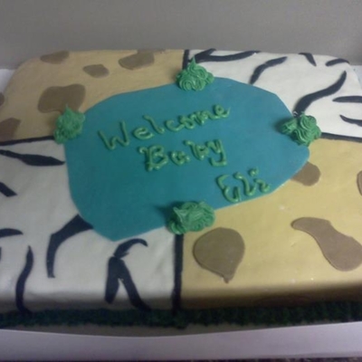 Jungle Theme Baby Shower Cake