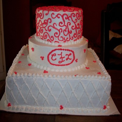 Wedding Cake, Pink Trim