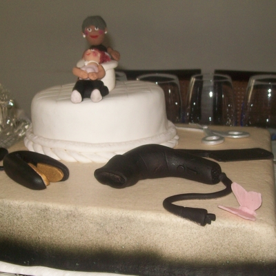 Beauty Salon Anniversary Cake