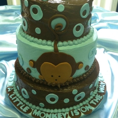 Monkey Baby Shower Cake