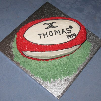Rugby Ball Birthday Cake