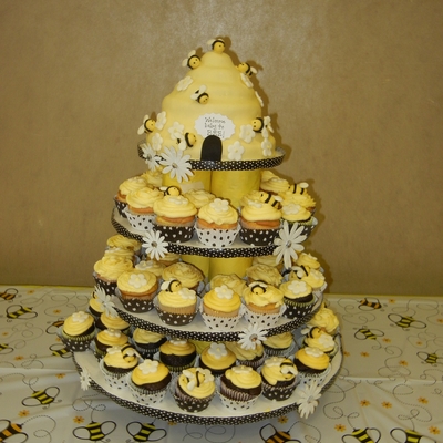Bee Theme Baby Shower Cake