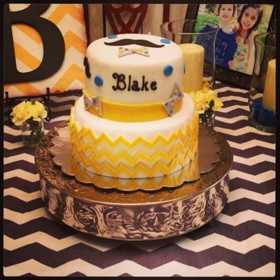 Yellow Chevron, Mustaches And Bow Ties