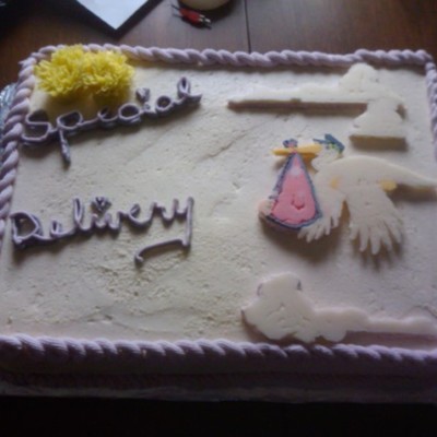 Buttercream Transfer Baby Shower Cake