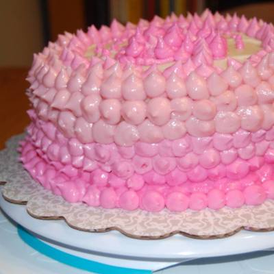 Ombre Cake Side My First Ombre Cakeand I Loved It