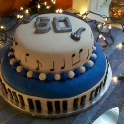 Jazzy 50Th Birthday Cake