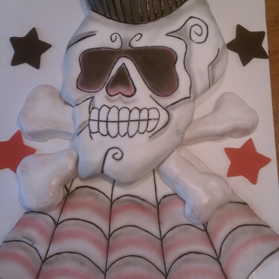 Rockabilly Skull Cake