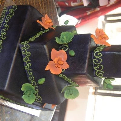 Dark Purple Wedding Cake