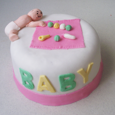 Climbing Baby Shower Cake