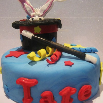Magician Cake With Rabbit Ears And Wand