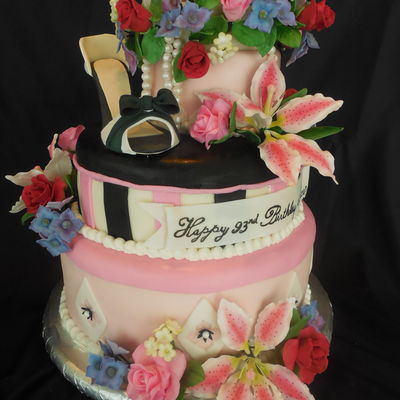 Elegant Hatbox/shoe Cake