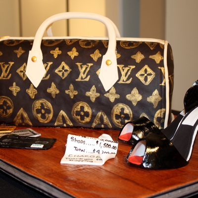 Purse And Shoe Cake