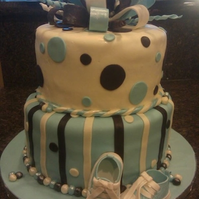Baby Boy Shower Cake (One Of My First)