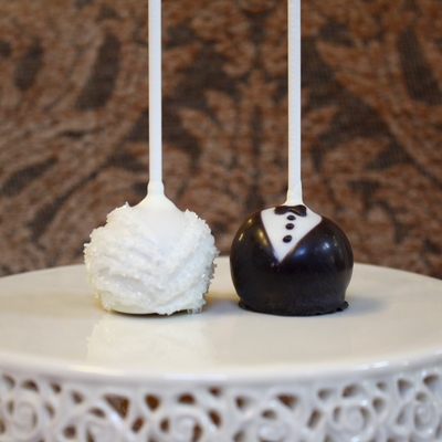 Wedding, Bride And Groom Cake Pops