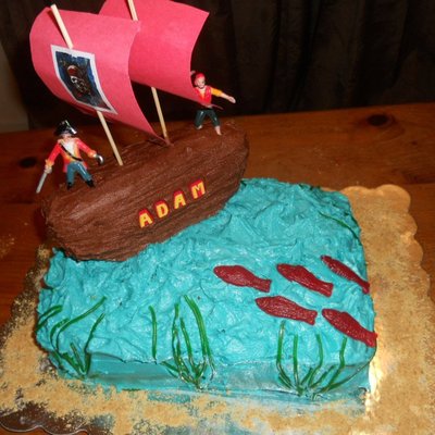 Pirate Ship Cake