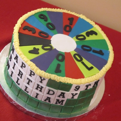Wheel Of Fortune Kid's Cake