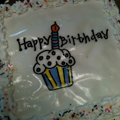 Cupcake Happy Birthday Cake