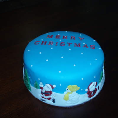 Snowman Christmas Cake