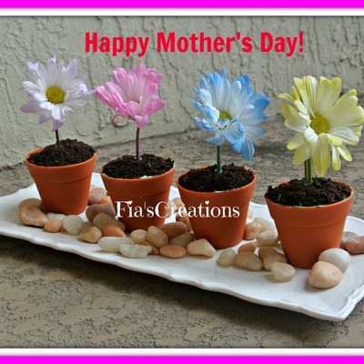 Mother's Day Flower Pot Cupcakes