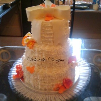 Basket Weave Wedding Cake
