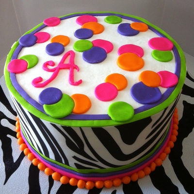 Halloween Zebra Birthday Cake