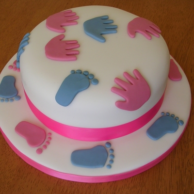 Handprint And Footprint Cake