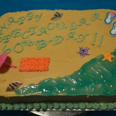 Beach Themed Birthday Cake