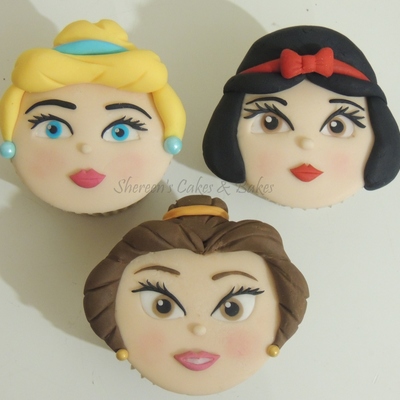 Princess Faces Cupcakes