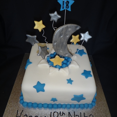Stars & Moon 18Th Birthday Cake