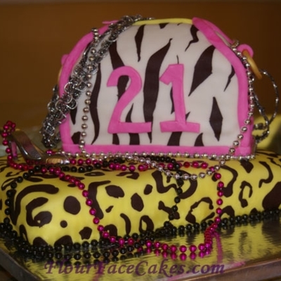 Animal Print Fashionista Cake