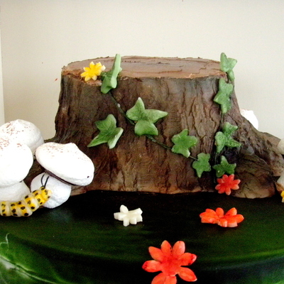 I Made This For My Mom In Laws Birthday She Has Tree Stomp Like This In Her Back Yard No Fondant This Is Cake Buttercream And Chocolate