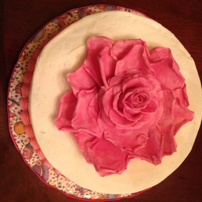 Giant Gumpaste Rose Cake