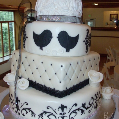 Black And White Wedding Cake