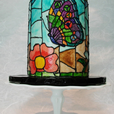 Stained Glass Butterfly Cake