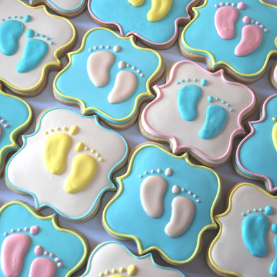 Pitter Patter Baby Feet Cookies