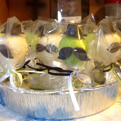 Ruby's Mustache Cake Pops