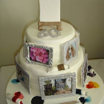 The Pictures Were All Painted By The Artist That The Cake Was For All In Edible Images