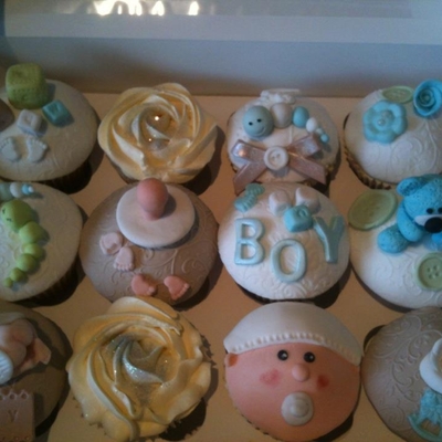 Baby Boy Shower Cupcakes
