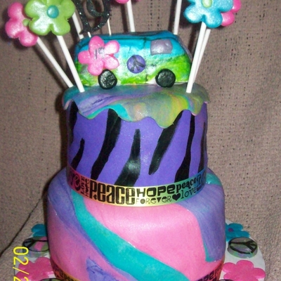 Hippie/zebra Cake