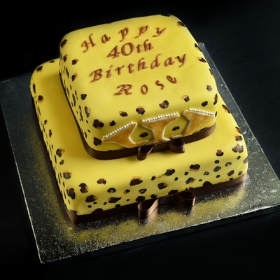 Cheetah Birthday Cake