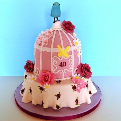 Vintage Birdcage Cake