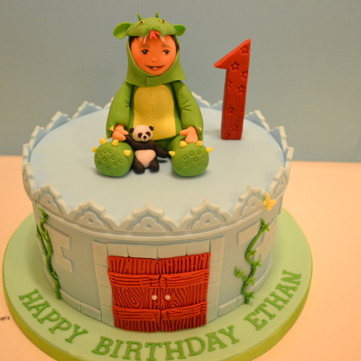Dragon On His Castle 1St Birthday Cake!