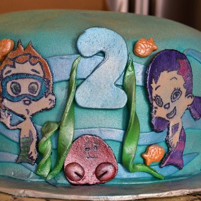 Hand Made Mmf Bubble Guppies Cake Lemonraspberry With Buttercream Frosting