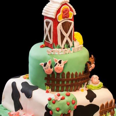 Farm Theme Birthday Cake